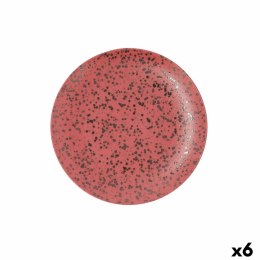 Płaski Talerz Ariane Oxide Czerwony Ceramika Ø 24 cm (6 Sztuk)