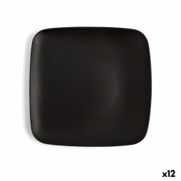 Płaski Talerz Ariane Antracita Kwadratowy Czarny Ceramika 20 cm (12 Sztuk)
