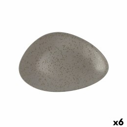 Płaski Talerz Ariane Oxide Trójkątny Szary Ceramika Ø 29 cm (6 Sztuk)