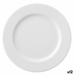 Płaski Talerz Ariane Prime Biały Ceramika (12 Sztuk)