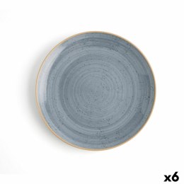 Płaski Talerz Ariane Terra Niebieski Ceramika (6 Sztuk)
