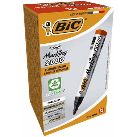 Marker permanentny Bic Marking 2000 Czerwony 12 Części Marker permanentny Bic Marking 2000 Czerwony 12 Części