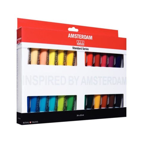 Zestaw do malowania Talens Amsterdam Farba akrylowa 24 Części Wielokolorowy 200 ml Zestaw do malowania Talens Amsterdam Farba akrylowa 24 Części Wielokolorowy 200 ml