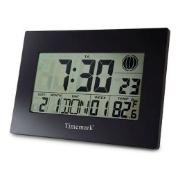 Zegar ścienny z termometrem Timemark Czarny (24 x 17 x 2 cm)