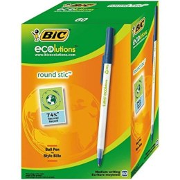 Pióro Bic Ecolutions Round Stic Niebieski 0,32 mm 60 Części