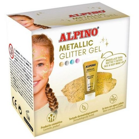 Makijaż dla Dzieci Alpino Żel Brokat Złoty