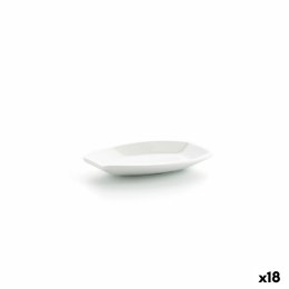 Tacka do przekąsek Ariane Alaska 9,6 x 5,9 cm Mini Owalne Ceramika Biały (10 x 7,4 x 1,5 cm) (18 Sztuk)