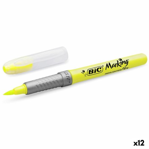 Marker fluorescencyjny Bic Highlighter Flex Żółty 12 Części Marker fluorescencyjny Bic Highlighter Flex Żółty 12 Części