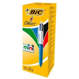 Długopis z płynnym atramentem Bic Mini 4Colours Niebieski Biały 0,32 mm (12 Części)