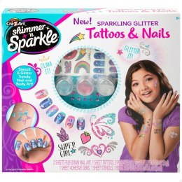 Zestaw do Manicure Colorbaby Shimmer 'n Sparkle Tattoos & Nails Dziecięcy