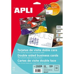 Business cards Apli 10408 Biały 10 Kartki Dwustronny 210 x 297 mm