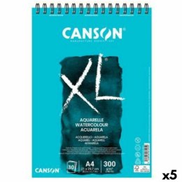 Blok rysunkowy Canson XL Aquarelle 20 Kartki Biały A5 5 Sztuk 300 g/m² 148 x 210 mm