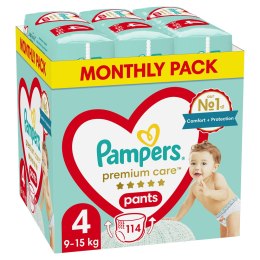 Pieluchy PAMPERS Premium PANTS MTH rozm 4 (9-15kg) 114szt