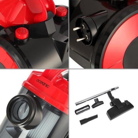 Bezworkowy Odkurzacz Oceanic VC10RBAX2 Czarny Czerwony rouge 700 W Bezworkowy Odkurzacz Oceanic VC10RBAX2 Czarny Czerwony rouge 700 W