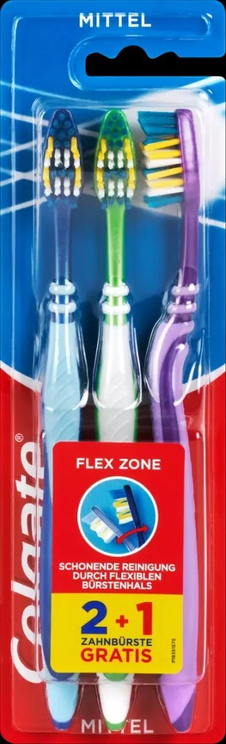 Colgate Flex Zone Szczoteczka do Zębów 3 szt. DE Colgate Flex Zone Szczoteczka do Zębów 3 szt. DE