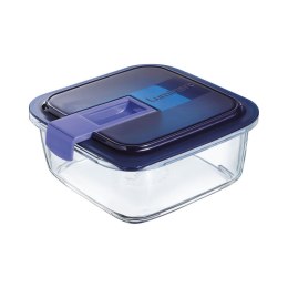 Hermetyczne pudełko na lunch Luminarc Easy Box Niebieski Szkło (6 Sztuk) (1,22 L)
