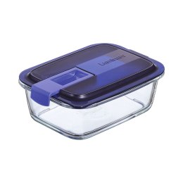 Hermetyczne pudełko na lunch Luminarc Easy Box Niebieski Szkło (6 Sztuk) (820 ml)
