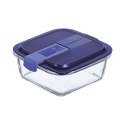 Hermetyczne pudełko na lunch Luminarc Easy Box Niebieski Szkło (760 ml) (6 Sztuk)