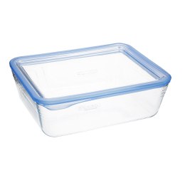 Hermetyczne pudełko na lunch Pyrex Pure Glass Przezroczysty Szkło (2,6 L) (4 Sztuk)