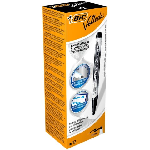 Marker/mazak Bic Velleda Czarny (12 Części) Marker/mazak Bic Velleda Czarny (12 Części)