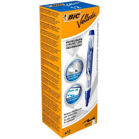 Marker/mazak Bic Velleda Niebieski (12 Części) Marker/mazak Bic Velleda Niebieski (12 Części)