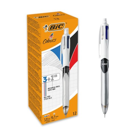 Długopis z płynnym atramentem Bic 4Colours Ołówek mechaniczny 3 kolorów Wielokolorowy 0,4 mm 0,7 mm (12 Części) Długopis z płynnym atramentem Bic 4Colours Ołówek mechaniczny 3 kolorów Wielokolorowy 0,4 mm 0,7 mm (12 Części)