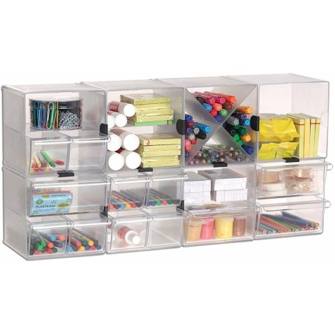 Wielofunkcyjny organizer Archivo 2000 Przezroczysty 19 x 15 x 15 cm Wielofunkcyjny organizer Archivo 2000 Przezroczysty 19 x 15 x 15 cm
