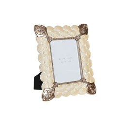 Ramka na Zdjęcia DKD Home Decor 22,8 x 2,6 x 28,6 cm Szkło Miedź Biały Żywica Romantyczny