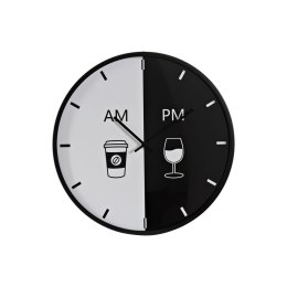 Zegar Ścienny DKD Home Decor Czarny Metal Biały (60 x 4 x 60 cm)