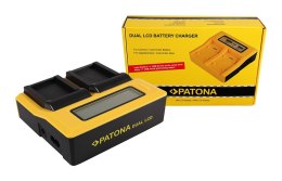 Ładowarka Patona DUAL LCD Canon LP-E17 składa się z ładowarki 1809 oraz adapterów 2 x 16836