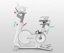 Rower spinningowy MERACH SWAN, bluetooth&app, 32 poziomy oporu, biały