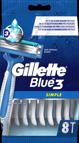 Gillette Blue3 Simple Jednorazowa Maszynka do Golenia 8 Szt.