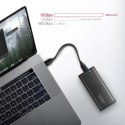 EEM2-SB2 Obudowa zewnętrzna aluminiowa bezśrubowa USB-C 3.2 Gen 2 - M.2 NVMe / SATA SSD 30-80mm ALU pudełko czarne + USB-A - USB