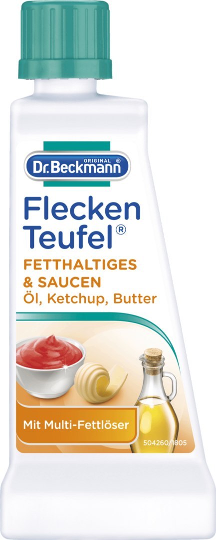 Dr. Beckmann Odplamiacz Tłuszcz, Olej, Sos, Keczup, Czekolada 50 ml Dr. Beckmann Odplamiacz Tłuszcz, Olej, Sos, Keczup, Czekolada 50 ml