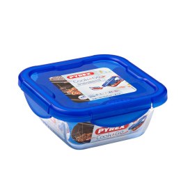 Hermetyczne pudełko na lunch Pyrex Cook & Go 16,7 x 16,7 x 7 cm Niebieski 850 ml Szkło (6 Sztuk)