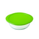 Okrągłe pudełko na lunch z pokrywką Pyrex Cook & Store 27 x 24 x 8 cm Kolor Zielony 2,3 L Silikon Szkło (6 Sztuk)