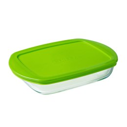 Prostokątne pudełko na lunch z pokrywką Pyrex Prep&store Px Kolor Zielony 1,6 L 28 x 20 cm Szkło (5 Sztuk)