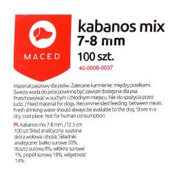 MACED Kabanosy dla psa mix 7-8mm/12,5cm 100 szt.