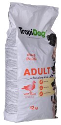 TROPIDOG Premium Adult Medium & Large Kaczka z ryżem - sucha karma dla psa - 12 kg