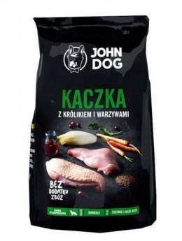JOHN DOG Adult Średnie i duże rasy Kaczka z królikiem i warzywami - sucha karma dla psa - 12 kg