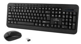 Zestaw klawiatura + mysz TITANUM AKRON TK109 (USB 2.0; kolor czarny; optyczna; 1600 DPI)