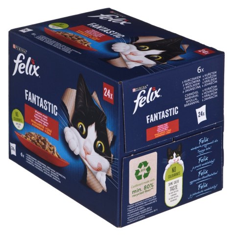 PURINA Felix Fantastic: wiejskie smaki - karma dla kota - 24 x 85g PURINA Felix Fantastic: wiejskie smaki - karma dla kota - 24 x 85g