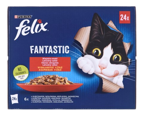 PURINA Felix Fantastic: wiejskie smaki - karma dla kota - 24 x 85g PURINA Felix Fantastic: wiejskie smaki - karma dla kota - 24 x 85g