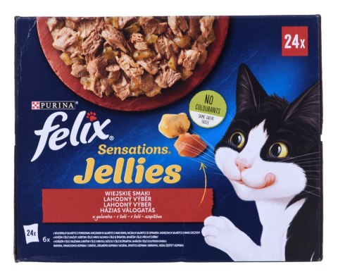 PURINA Felix Sensation: wiejskie smaki - karma dla kota - 24 x 85g PURINA Felix Sensation: wiejskie smaki - karma dla kota - 24 x 85g