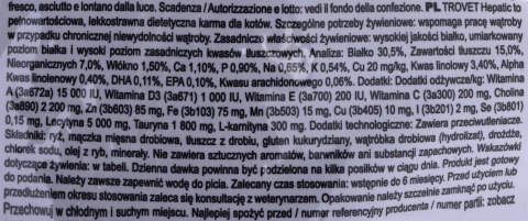 TROVET Hepatic HLD z kurczakiem - sucha karma dla kota - 500 g TROVET Hepatic HLD z kurczakiem - sucha karma dla kota - 500 g