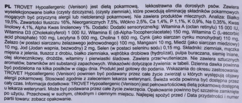 TROVET Hypoallergenic VPD z dziczyzną - sucha karma dla psa - 3 kg TROVET Hypoallergenic VPD z dziczyzną - sucha karma dla psa - 3 kg