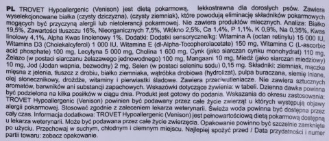 TROVET Hypoallergenic VPD z dziczyzną - sucha karma dla psa - 3 kg TROVET Hypoallergenic VPD z dziczyzną - sucha karma dla psa - 3 kg