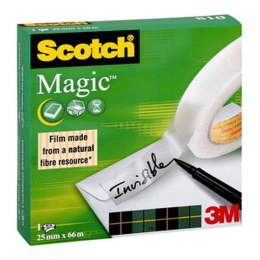 Taśma przylepna Scotch Magic 810 Przezroczysty 25 mm x 66 m (9 Sztuk)