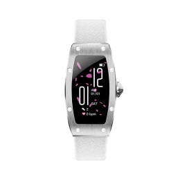 Smartwatch Kumi K18 Svarovski srebrny
