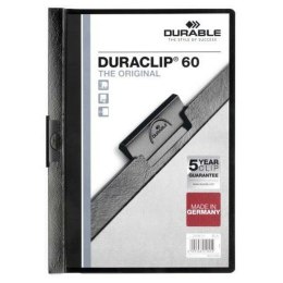 Folder z teczkami Durable Duraclip 60 Czarny Przezroczysty A4 25 Części